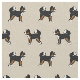 Tela Perro Bernedoodle diseño simple que