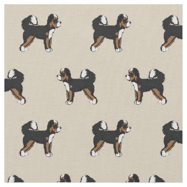 Tela Perro Bernedoodle diseño simple que (De cerca)