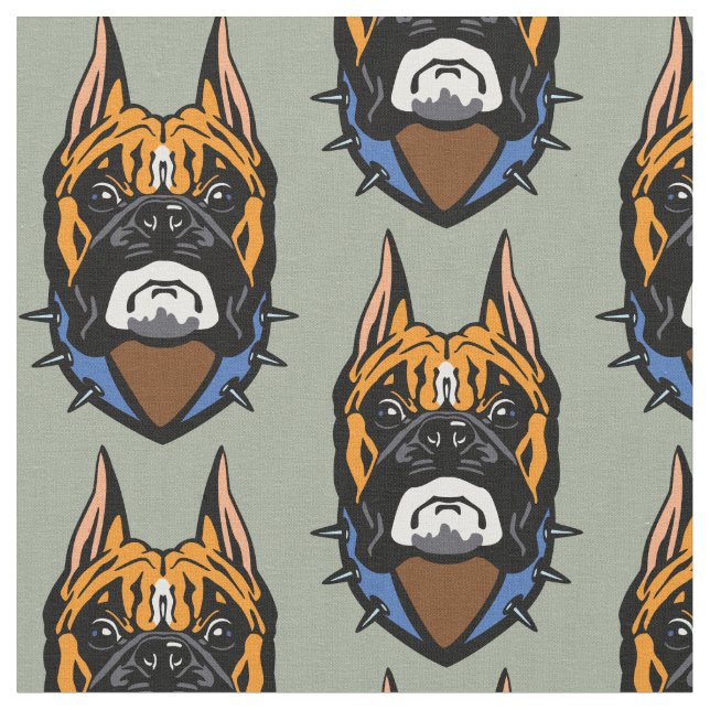 Tela perro boxeador (De cerca)