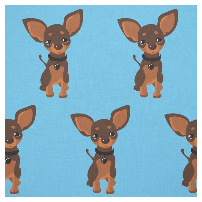Tela Perro cachorro chihuahua marrón (Retal)