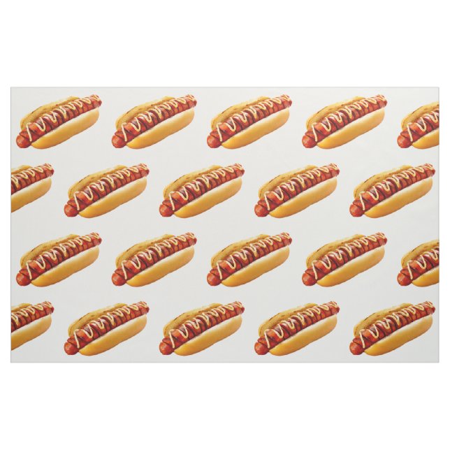 Tela Perro caliente de SlipperyJoe's con vibra de BBQ d (Yarda)
