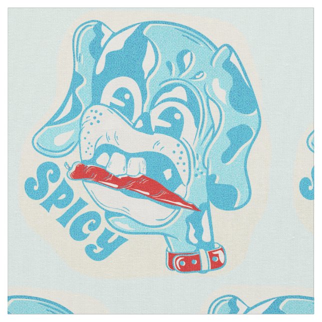 Tela Perro comiendo pimienta picante (De cerca)