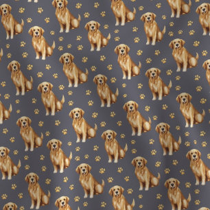 Tela Perro Cute Golden Retriever