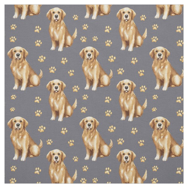 Tela Perro Cute Golden Retriever (Retal)