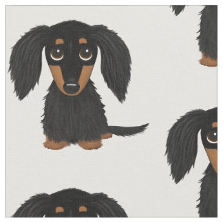 Tela Perro de dibujos animados Black and Tan Dachshund