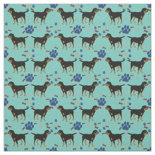 Tela Perro de dibujos animados - Rottweiler (cola natur