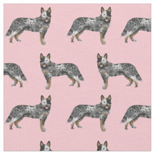 Tela Perro de ganado azul Heeler rosa