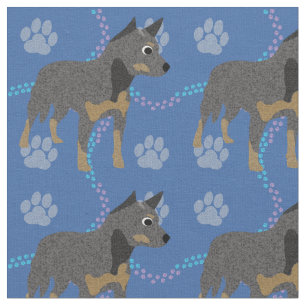 Tela Perro de ganado personalizado australiano (azul)
