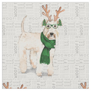Tela Perro de los Navidades de Wheaten Terrier con poll