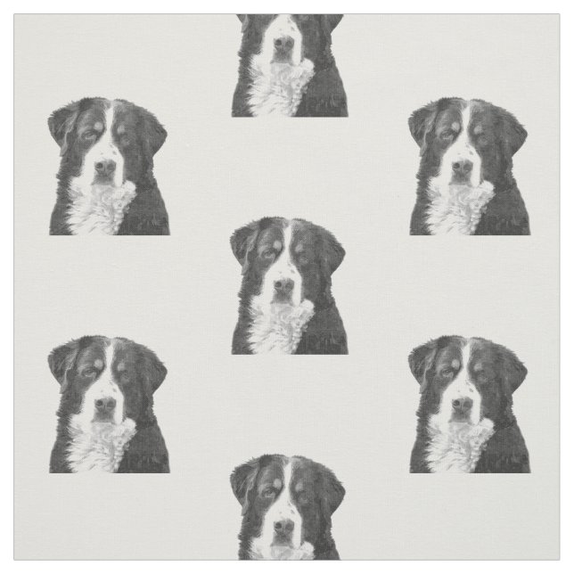 Tela Perro de montaña de Bernese blanco y negro (Retal)