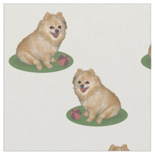 Tela Perro de Pomeranian con personalizable de la bola
