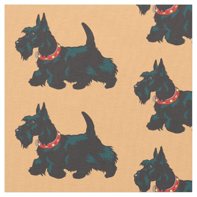 Tela perro de terror escocés (De cerca)