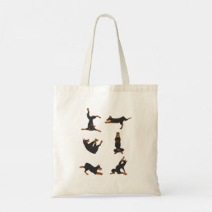 Tela Perro Doberman Pinscher haciendo bolso de yoga Tot