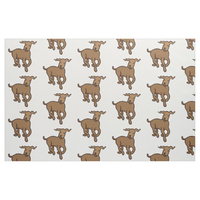 Tela Perro marrón ("Cuarto gordo" (fat quarter))