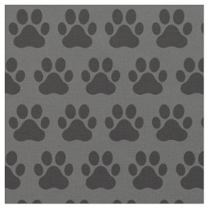 Tela Perro mascota Pata Gato Impresiones Negro gris
