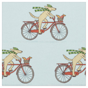 Tela Perro montando bicicleta con su adorable amigo ard