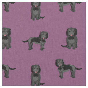 Tela Perro negro de cacao morado oscuro