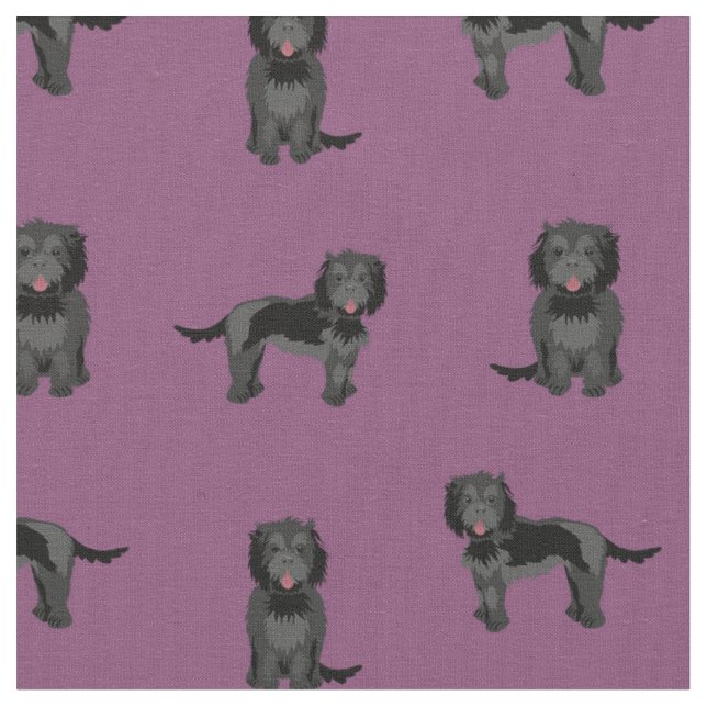 Tela Perro negro de cacao morado oscuro (De cerca)