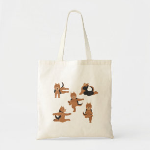 Tela Perro Norwich Terrier haciendo bolso de yoga Tote