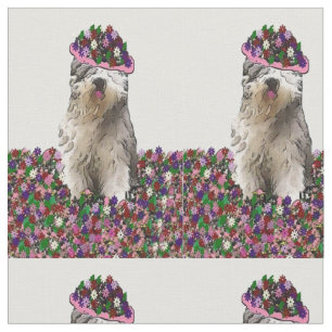 Tela Perro pastor inglés viejo de Martha