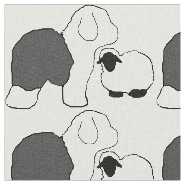 Tela Perro pastor y sheepsheep (De cerca)