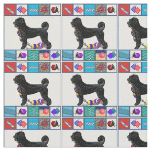 Tela Perro perdiguero del perro de agua y equipo