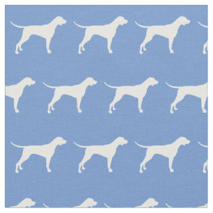 Tela Perro Pointer Silueta Mascota Azul Claro