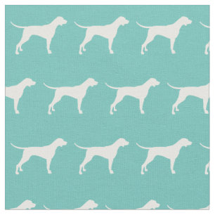 Tela Perro Pointer Silueta Mascota Verde Turquesa