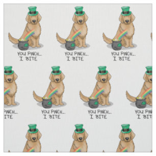 Tela Perro recuperador de oro del Día de San Patricio