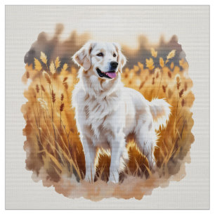 Tela Perro Retriever Dorado Blanco
