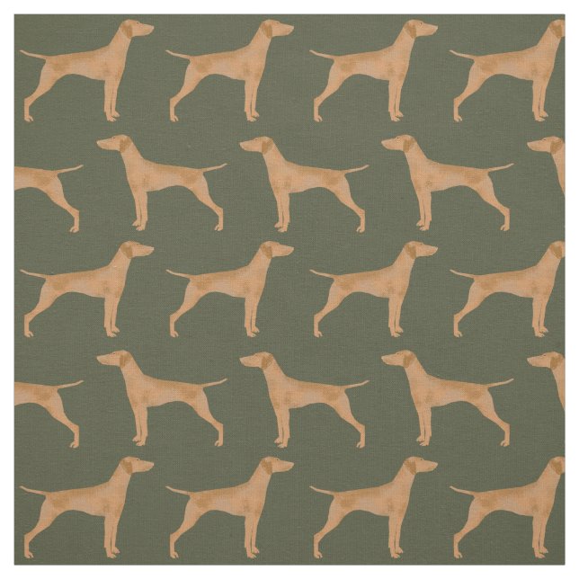 Tela Perro vizsla verde oscuro (Retal)