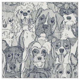 Tela perros abundantes de indigo perla