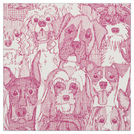 Tela perros abundantes perlas de cerezo