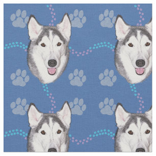 Tela Perros artísticos - Husky siberiano v1