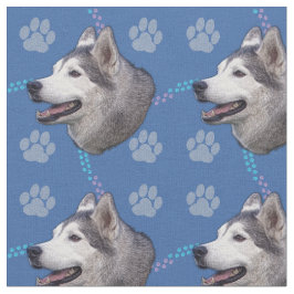 Tela Perros artísticos - Husky siberiano v2