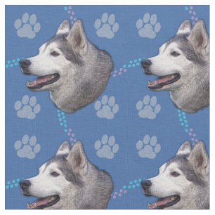 Tela Perros artísticos - Husky siberiano v2