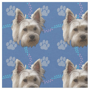Tela Perros artísticos - West Highland White Terrier v1
