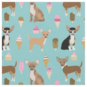 Tela Perros Chihuahua helados azul