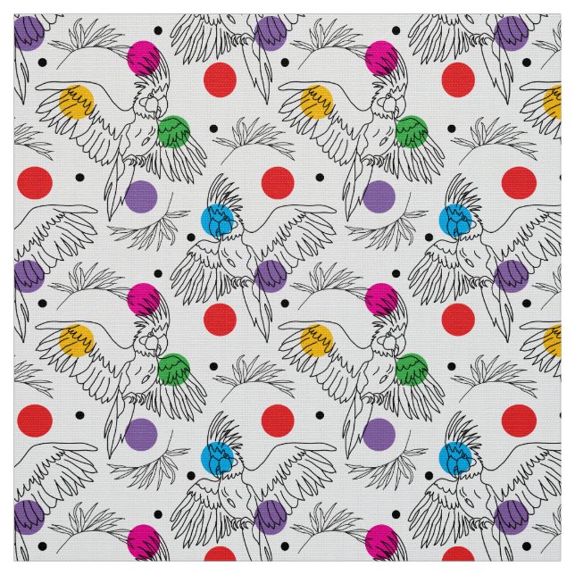 Tela Perros con puntos coloridos (Retal)