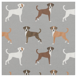 Tela Perros de boxer con colas grises