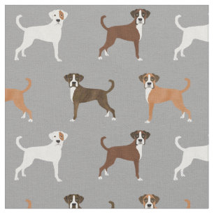 Tela Perros de boxer con colas grises