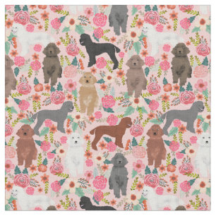 Tela perros de cangrejo floros de cosecha rosa