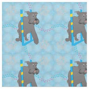 Tela Perros de caricatura - Schnauzer Dog Weaving v2