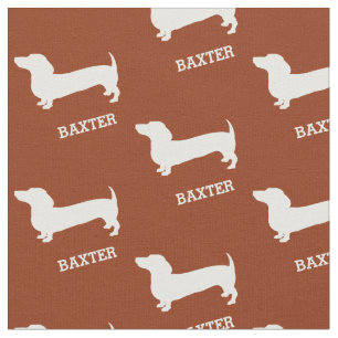 Tela Perros de Dachshund con nombre