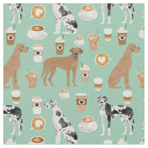 Tela Perros de Dane grandiosos menta amante del café