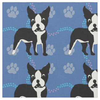 Tela Perros de dibujos animados - Boston Terrier v3