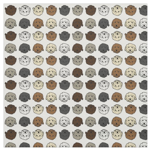 Tela Perros de Doodle Multicolor (Retal)