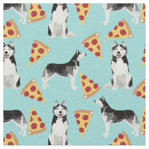 Tela Perros Hussein pizza amante azul claro