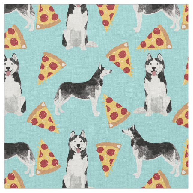 Tela Perros Hussein pizza amante azul claro (De cerca)