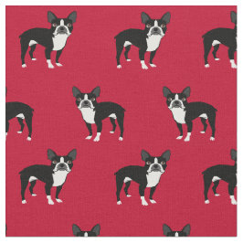 Tela Perros rojos de Boston Terrier